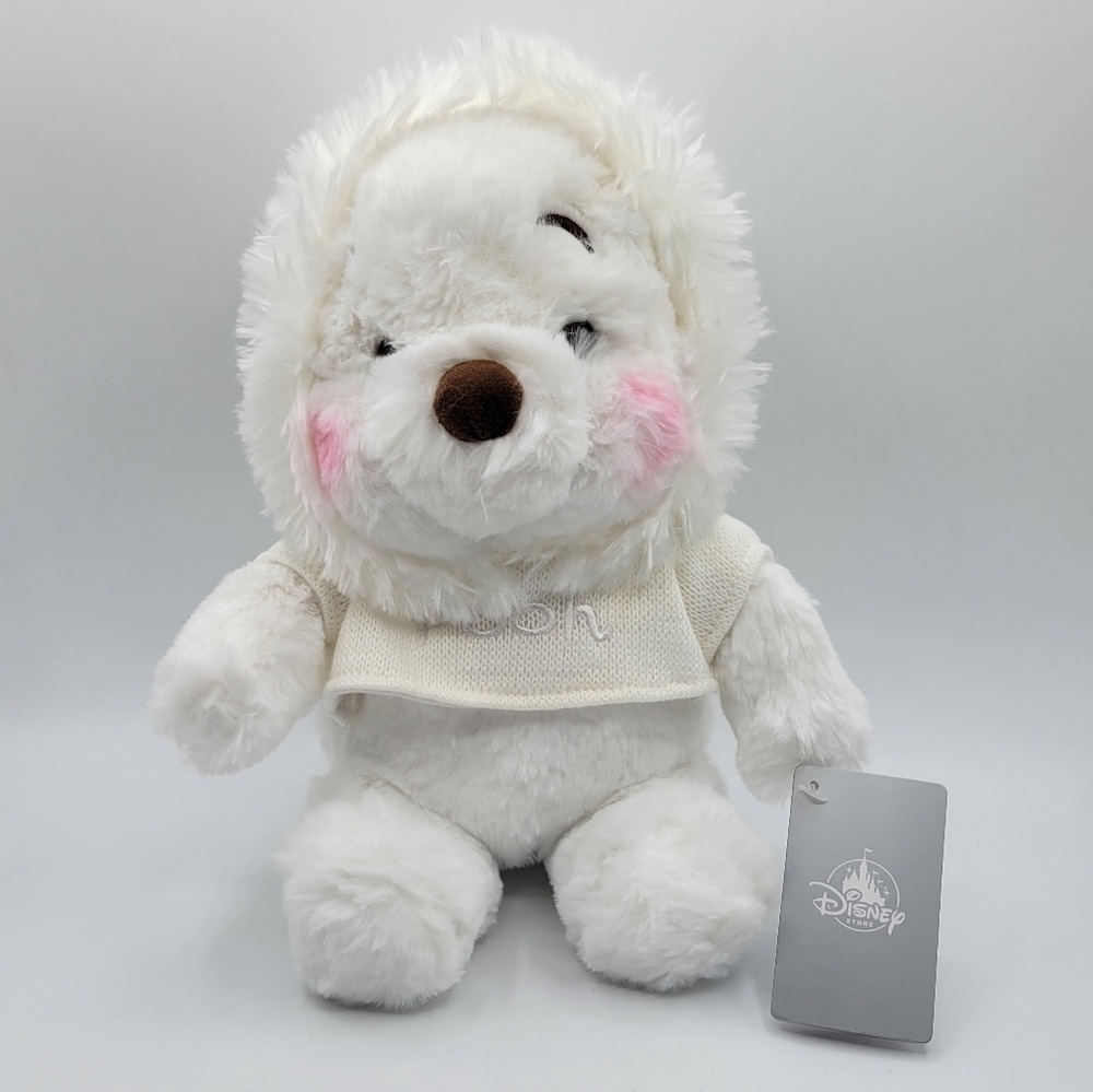 Disney Japan Winnie the Pooh Winter White large Plush Toy